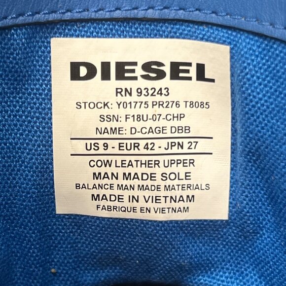 Diesel D-Cage Gray Leather Combat Boots US 9 STOCK: 01775 YPR 276 T8085 - Picture 13 of 16